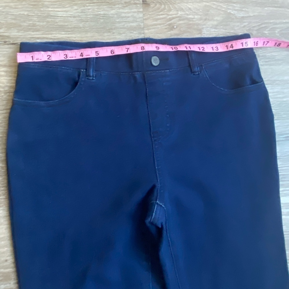 Betabrand Straight Leg Yoga Denim Jean Size M Pull On‎ Stretch Dark Wash - Picture 10 of 11